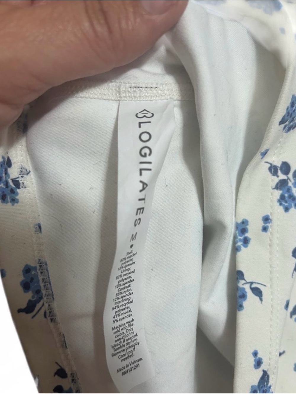 Blogilates x Target Bow Back Tank - Blue Floral (Size Medium) - Picture 2 of 5